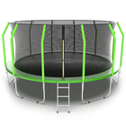 Батут EVO JUMP COSMO с внутренней сеткой и лестницей, диаметр 16ft (зеленый)